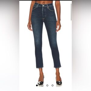 Agolde Nico High Rise Slim Fit (Stretch) in Ovation Wash.